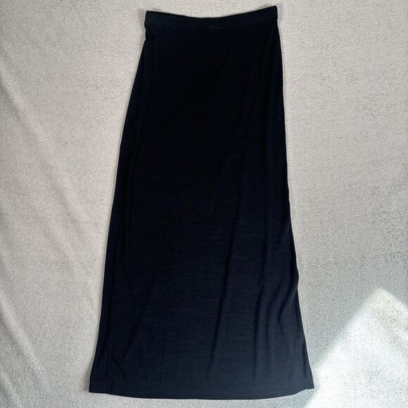 Tr Bentley Maxi Skirt Women’s Size Medium Black Stretch Y2K 90s Whimsy Goth - Picture 8 of 10